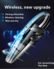 img 2 attached to 🚗 Wireless Car Vacuum Cleaner - DJW Home Handheld Vacuum Cleaner for Dry and Wet Cleaning