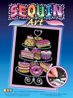 🎂 sequin art cakestand and cakes - blue; sparkling picture kit for creative crafts with adults and kids logo