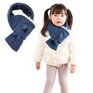 🧣 теплый шарф для девочек, детские зимние и осенние аксессуары, 29,5x4,7 дюйма логотип
