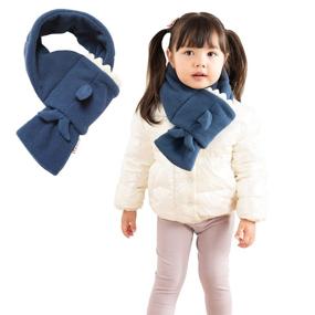 img 4 attached to 🧣 Теплый шарф для девочек, детские зимние и осенние аксессуары, 29,5x4,7 дюйма