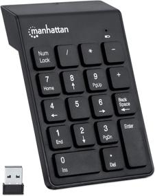 img 4 attached to 🖥️ Manhattan Wireless Numeric Keypad – 18 Full Size Keys &amp; Ultra Slim Lightweight Ergonomic Number Pad Design - for Laptop, Desktop, Computer, PC – Black, SEO-Optimized