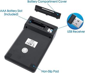 img 2 attached to 🖥️ Manhattan Wireless Numeric Keypad – 18 Full Size Keys &amp; Ultra Slim Lightweight Ergonomic Number Pad Design - for Laptop, Desktop, Computer, PC – Black, SEO-Optimized