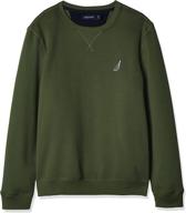 👕 nautica men's crew neck fleece sweatshirt - essential stylish comfort logo