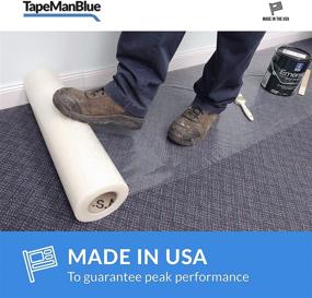 img 2 attached to 🔒 Premium Carpet Protection Film - 24" x 200' Roll, Made in the USA! Easy Unwind, Clean Removal, Strong & Durable Carpet Protector. Clear Self-Adhesive Surface Protective Film.