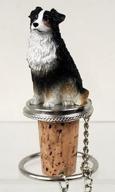 🍷 australian shepherd tri-color wine bottle stopper - enhanced dtb99e логотип