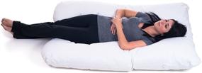img 1 attached to 🤰 Enhanced Bluestone U-Shaped Pregnancy Pillow for Complete Body Support