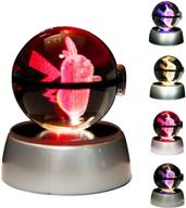 🔮 room decor lamp - 3d crystal ball night light with 7 color change, ideal christmas and birthday gifts for children-girls логотип