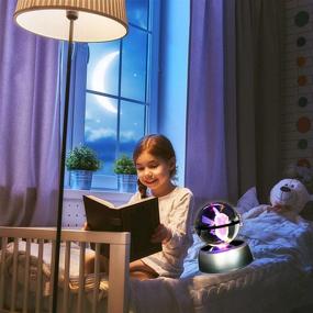 img 2 attached to 🔮 Room Decor Lamp - 3D Crystal Ball Night Light with 7 Color Change, Ideal Christmas and Birthday Gifts for Children-Girls