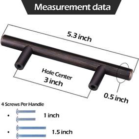 img 3 attached to 30 Pack High-End Euro Bar Cabinet Handles - Oil-Rubbed Bronze