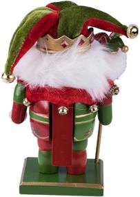 img 3 attached to 🎅 Clever Creations 7 Inch Traditional Wooden Nutcracker in Red and Green Jester Design - Festive Christmas Décor for Shelves and Tables