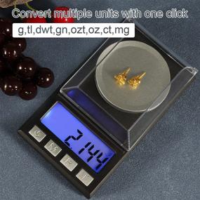 img 2 attached to JHSCALE Portable Jewelry Scale: LCD Backlit, Digital Milligram Scale 50g/0.001g with 8 Units - Mini Pocket Scale for Jewelry, Gems, Diamonds, Powder, Pills - Batteries Included