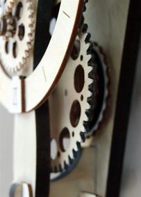 img 1 attached to Timeless Elegance: Abong David Wooden Gear Clock - A Must-Have for Classic Décor