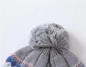 img 1 attached to 🎩 Warm and Cozy: Connectyle Toddler Baby Earflaps Winter Hat with Fleece Lining - Knit Kids Beanie Hat