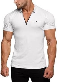 img 4 attached to COOFANDY Pockets Collar Classic Performance Men's Clothing for Shirts