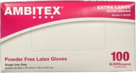 🧤 ambitex xl latex powder-free gloves, 100 count - multipurpose logo