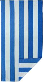img 1 attached to 🏝️ Premium 4-Pack of Soft Microfiber Cabana Striped Beach/Pool/Bath Towels for Adults (Mixed Colors) - Quick-Drying, Lightweight, and Highly Absorbent
