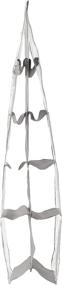 img 2 attached to 👜 HOMZ 10-Pocket Hanging Closet Purse Organizer: Grey & Clear Storage Solution