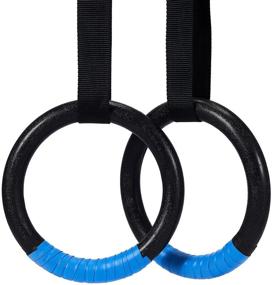 img 4 attached to 💪 ZELUS Gymnastic Rings: Adjustable Straps, Steel Buckles for Ultimate Workout, Strength Training, Pull-Ups, and Dips