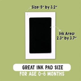 img 2 attached to Jet Black Baby Footprint & Handprint Ink Pad - 2-Pack Clean Touch Hand 👣 and Foot Print Keepsake Ink Pads - Paw Stamp Print - Newborn Baby Stamp Pad Kits