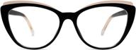 👓 amomoma trendy cat eye tr90 blue light blocking reading glasses for women, computer readers 1.5 2.0 - stylish eyeglasses am6043 logo