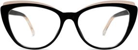 img 4 attached to 👓 AMOMOMA Модные очки для чтения Cat Eye TR90 с блокировкой синего света для женщин, компьютерные очки 1.5 2.0 - Стильные оправы AM6043