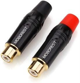 img 2 attached to MOBOREST RCA Female Plug Adapter Audio Phono Gold Plated Solder 24K Gold Speaker Plugs RCA Jack Cable Connector Adapter (1 Black 1Red)