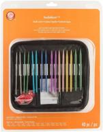 🧶 enhance your knitting experience with the needlemaster 40-piece interchangeable aluminum knitting set logo