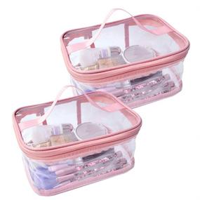 img 4 attached to ANEMEL Toiletry Cosmetic Waterproof Transparent Travel Accessories