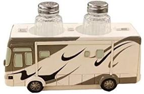 img 2 attached to 🏕️ 7-inch Class A Motorhome RV Camper Salt & Pepper Shaker Set - Camping Kitchen Decor