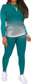 img 4 attached to Sweatsuit Outfits Casual Jogging Loungewear Sports & Fitness