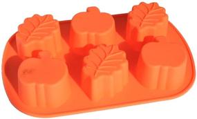 img 1 attached to X-Haibei Autumn Fall Decorative Lotion Bar Soap Pumpkin Leaf Cake 🍂 Ice Cream Chocolate Jello Silicone Mold - Unique 3oz Per Cell Design