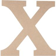 🔡 unfinished wood greek letter x for chi - juvale wooden greek font diy decoration, college, sorority, fraternity - paintable, 11.25 x 11.625 x 0.25 inches logo