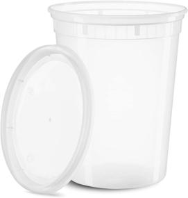 img 3 attached to 🍱 Convenient and Reliable: ZEML 32 oz. Deli Food Storage Freezer Containers With Leak-proof Lids - 24 Sets