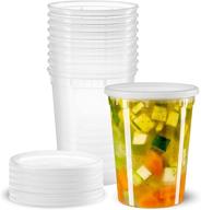 🍱 convenient and reliable: zeml 32 oz. deli food storage freezer containers with leak-proof lids - 24 sets логотип