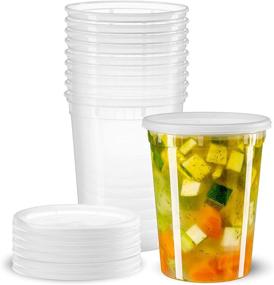 img 4 attached to 🍱 Convenient and Reliable: ZEML 32 oz. Deli Food Storage Freezer Containers With Leak-proof Lids - 24 Sets