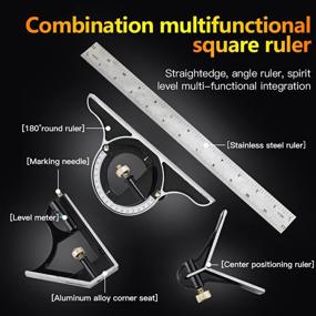 img 3 attached to Combination Adjustable Stainless Measuring Woodworking