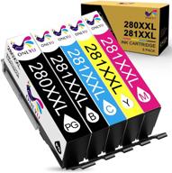 🖨️ onlyu compatible ink cartridge replacement for canon 280 281 xxl (5 packs) - high-quality printer ink for tr7520 tr8520 ts6120 ts6220 ts6320 ts8220 ts8320 logo