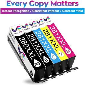 img 3 attached to 🖨️ ONLYU Compatible Ink Cartridge Replacement for Canon 280 281 XXL (5 Packs) - High-Quality Printer Ink for TR7520 TR8520 TS6120 TS6220 TS6320 TS8220 TS8320