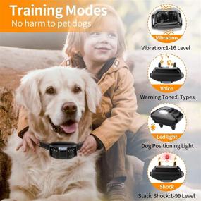 img 2 attached to 🐕 Ropetty Dog Training Collar with Remote - Rechargeable & Waterproof Shock Collar for Dogs: Beep, Vibration, and Shock Training Modes - Electric Bark Collar for Small, Medium, and Large Dogs