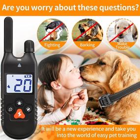 img 1 attached to 🐕 Ropetty Dog Training Collar with Remote - Rechargeable & Waterproof Shock Collar for Dogs: Beep, Vibration, and Shock Training Modes - Electric Bark Collar for Small, Medium, and Large Dogs