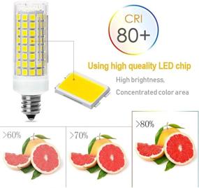 img 3 attached to 💡 Daylight Dimmable JD Candelabra Bulb, AC110V/120V Equivalent