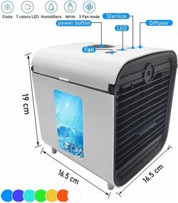 img 3 attached to 🌬️ Nifogo Personal Air Conditioner: 3-in-1 Mobile Air Cooler with 3 Speeds and 7 LED Lights – Ideal for Home, Office, and Outdoor Spaces