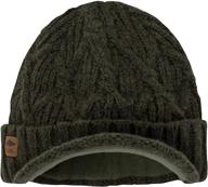 stay warm in style with the coal yukon cable knit wool brim visor beanie winter hat logo