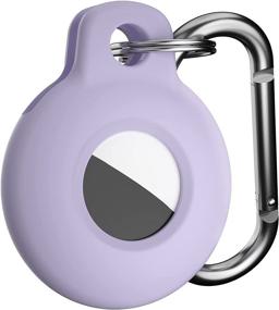 img 4 attached to 🔮 Koaichi AirTag Case - Scratch-Resistant Silicone Cover with Carabiner, Easy to Carry - Light Purple