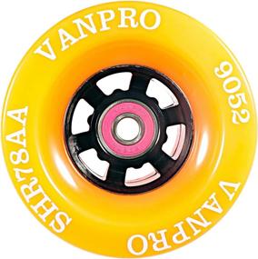 img 1 attached to 🛹 Enhance Your Skateboarding Performance with vanpro 608RS Electric Skateboard Longboards Bearing Set, Snow Rose Red