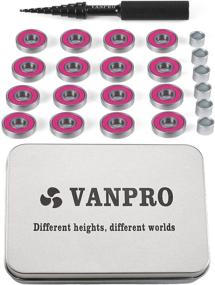 img 4 attached to 🛹 Enhance Your Skateboarding Performance with vanpro 608RS Electric Skateboard Longboards Bearing Set, Snow Rose Red