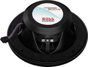 img 1 attached to 🔊 Акустические системы BOSS Audio Systems MRGB65B 6.5 дюйма Морские динамики - Влагозащищенные, 200 Вт на пару, 100 Вт каждый, Мультицветная подсветка, Полный диапазон, 2 пути, Продаются парами.