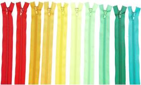 img 1 attached to 🧵 #5 Nylon Coil Zippers for Sewing: 30 Colors, 12 Inches Length, 60 Pieces Assorted