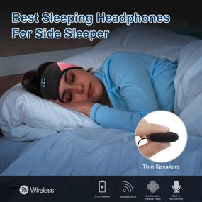 img 2 attached to 🎧 Enhance Your Sleep with MUSICOZY Bluetooth Sleep Headphones - IPX6 Waterproof Sports Headband for Side Sleepers, Workout, Insomnia & Travel