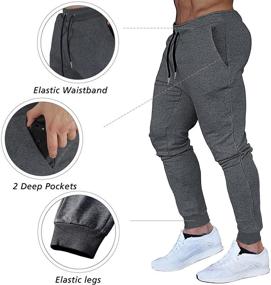 img 1 attached to BUXKR Joggers Bodybuilding Athletic Sweatpants